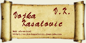 Vojka Kasalović vizit kartica